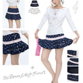 Hidden blue polka dot heart-shaped bead sling skirt