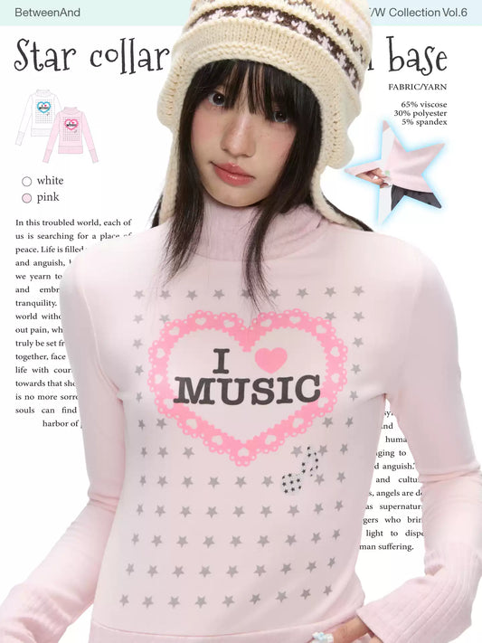 I love music long-sleeve thermal top