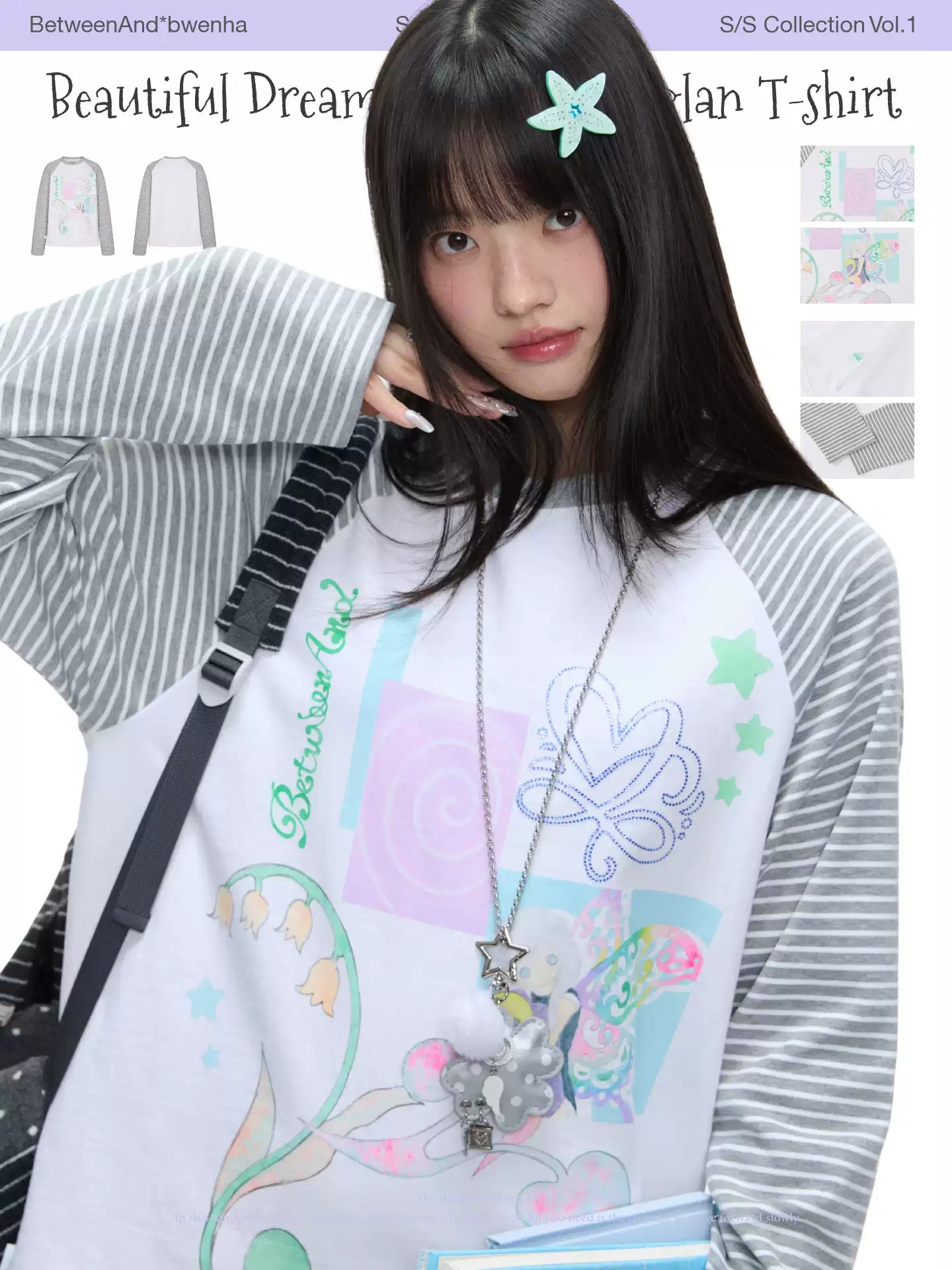 Beautiful dream whirlpool raglan long sleeve top