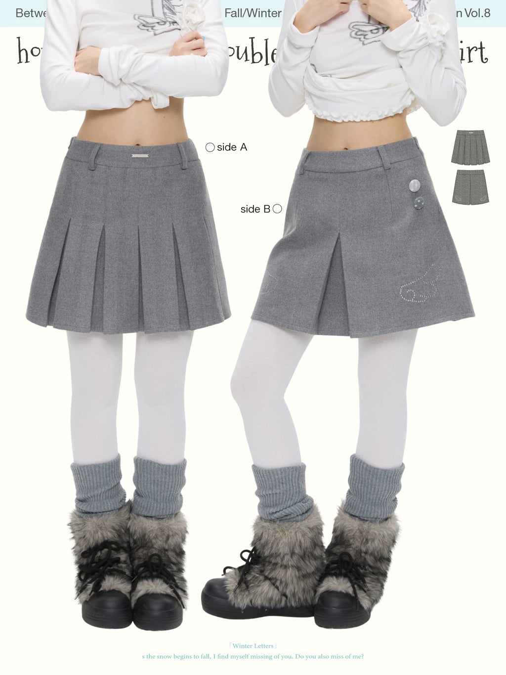 Hotfix rhinestone double-sided wooden skirt