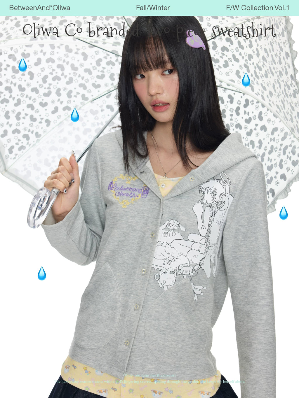 Oliwa co-branded two-piece jacket sweatshirt