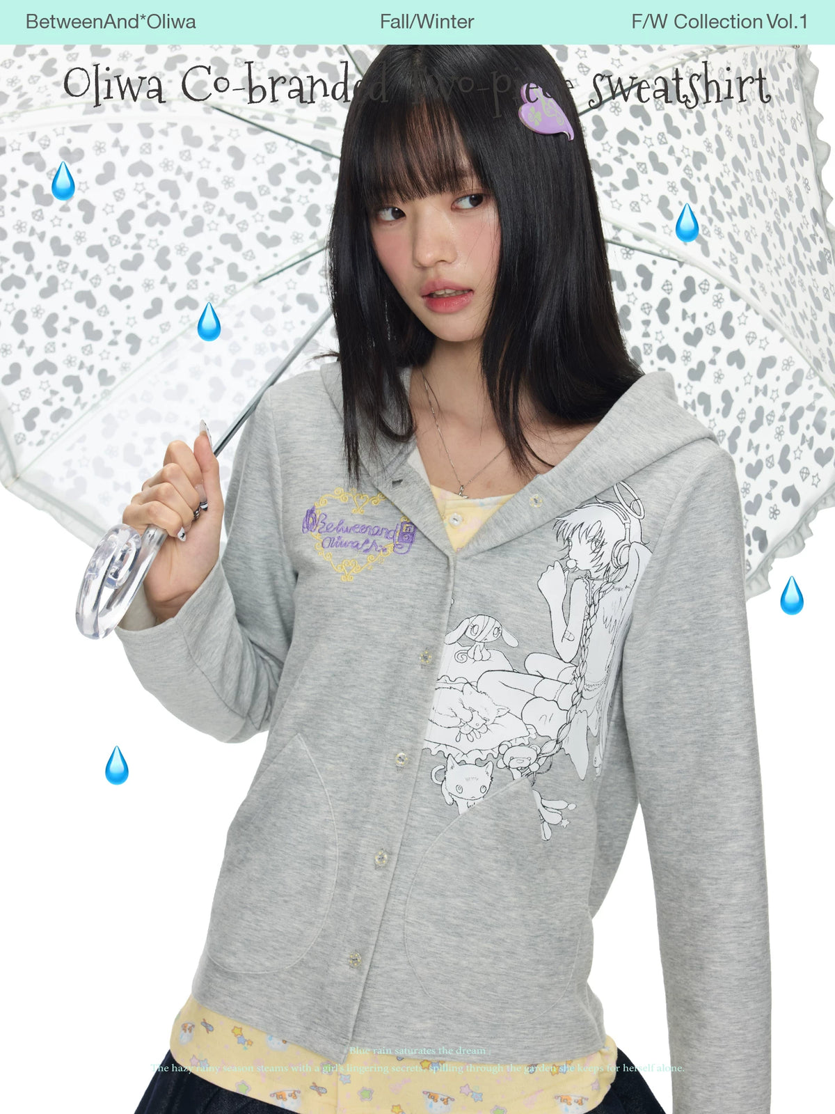 Oliwa co-branded two-piece jacket sweatshirt