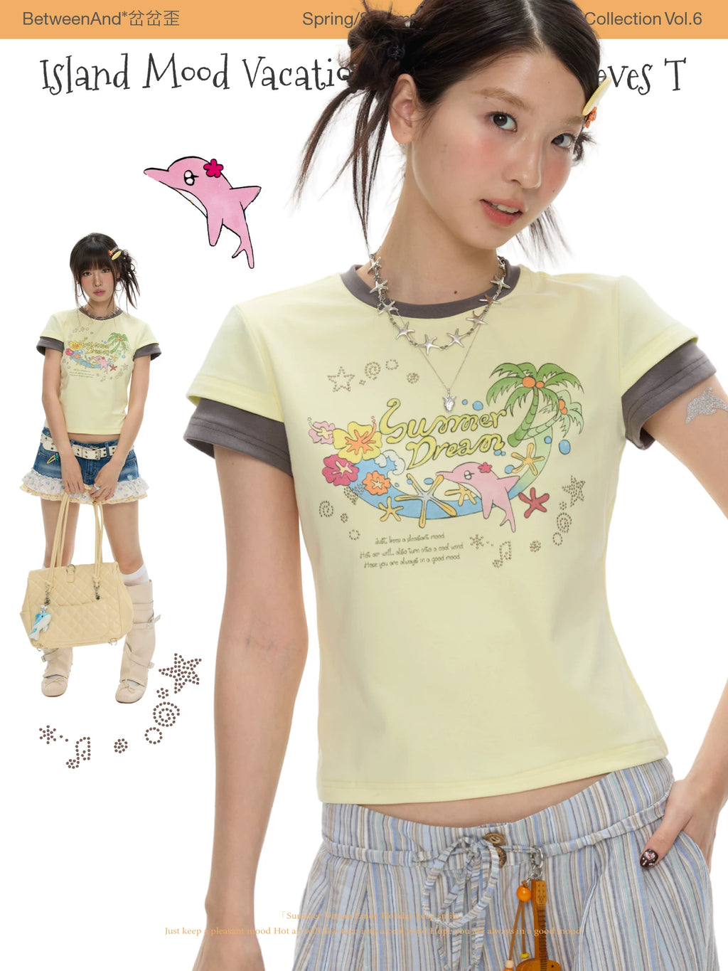 Island mood vacation short sleeves top