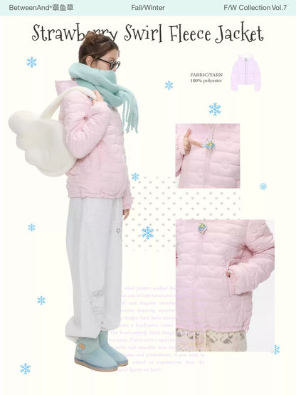 Pink quilted hooded padded jacket