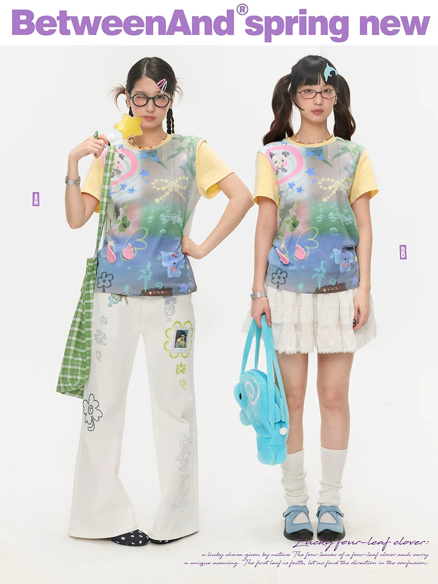 パッチワークドリームコアTシャツ