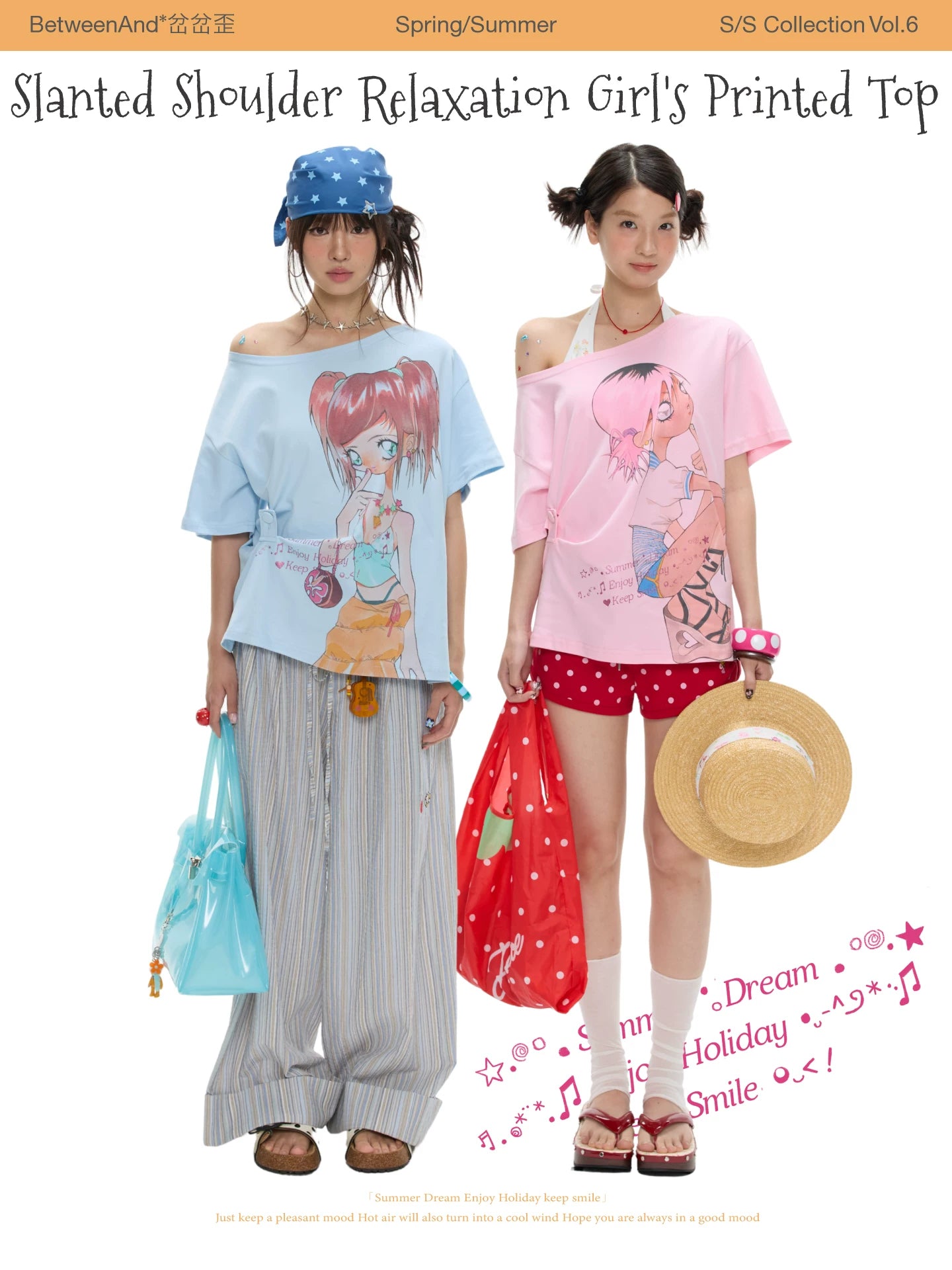 Slanted shoulder relaxed *chachawai t-shirt top
