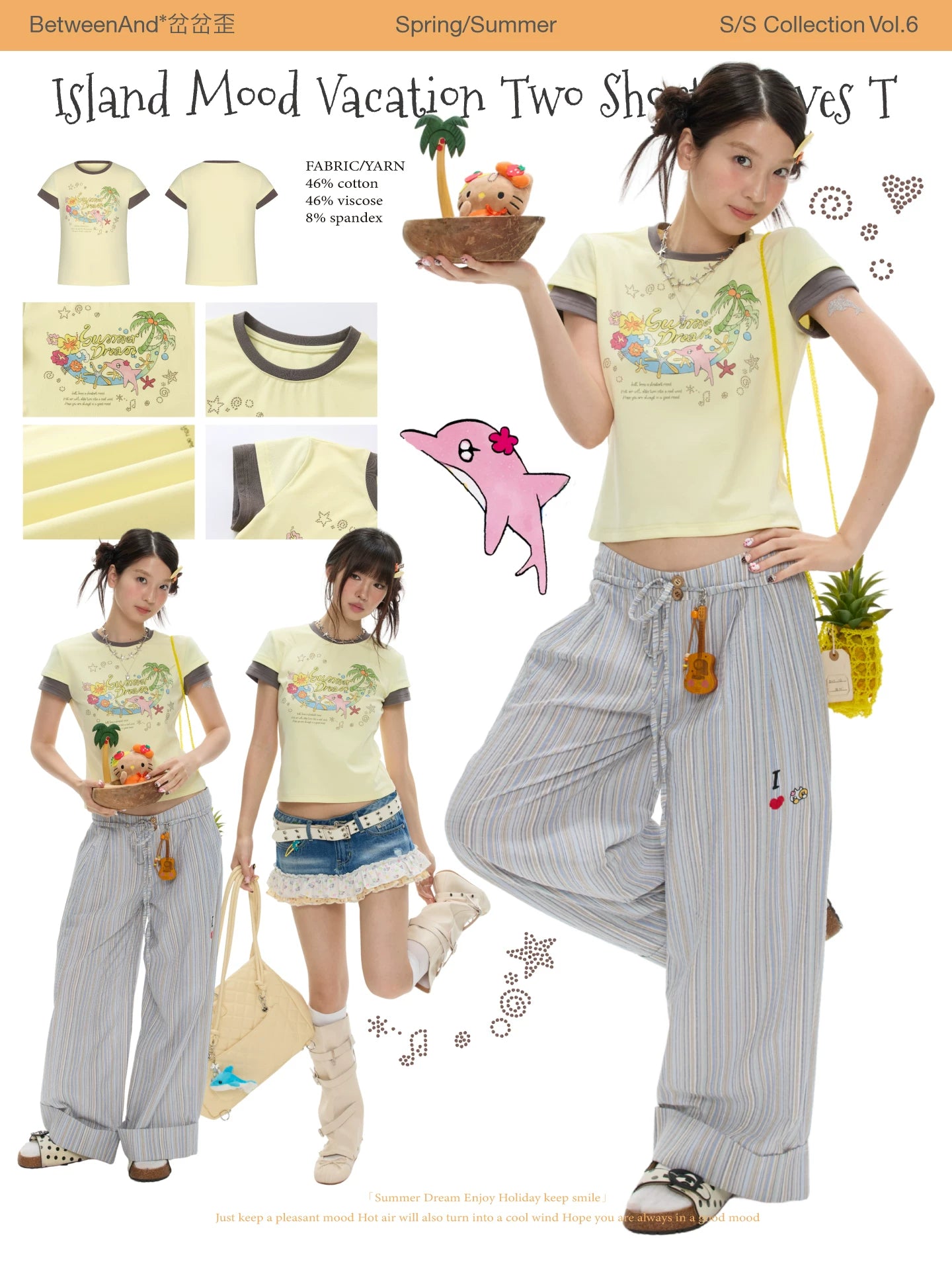 Island mood vacation short sleeves top