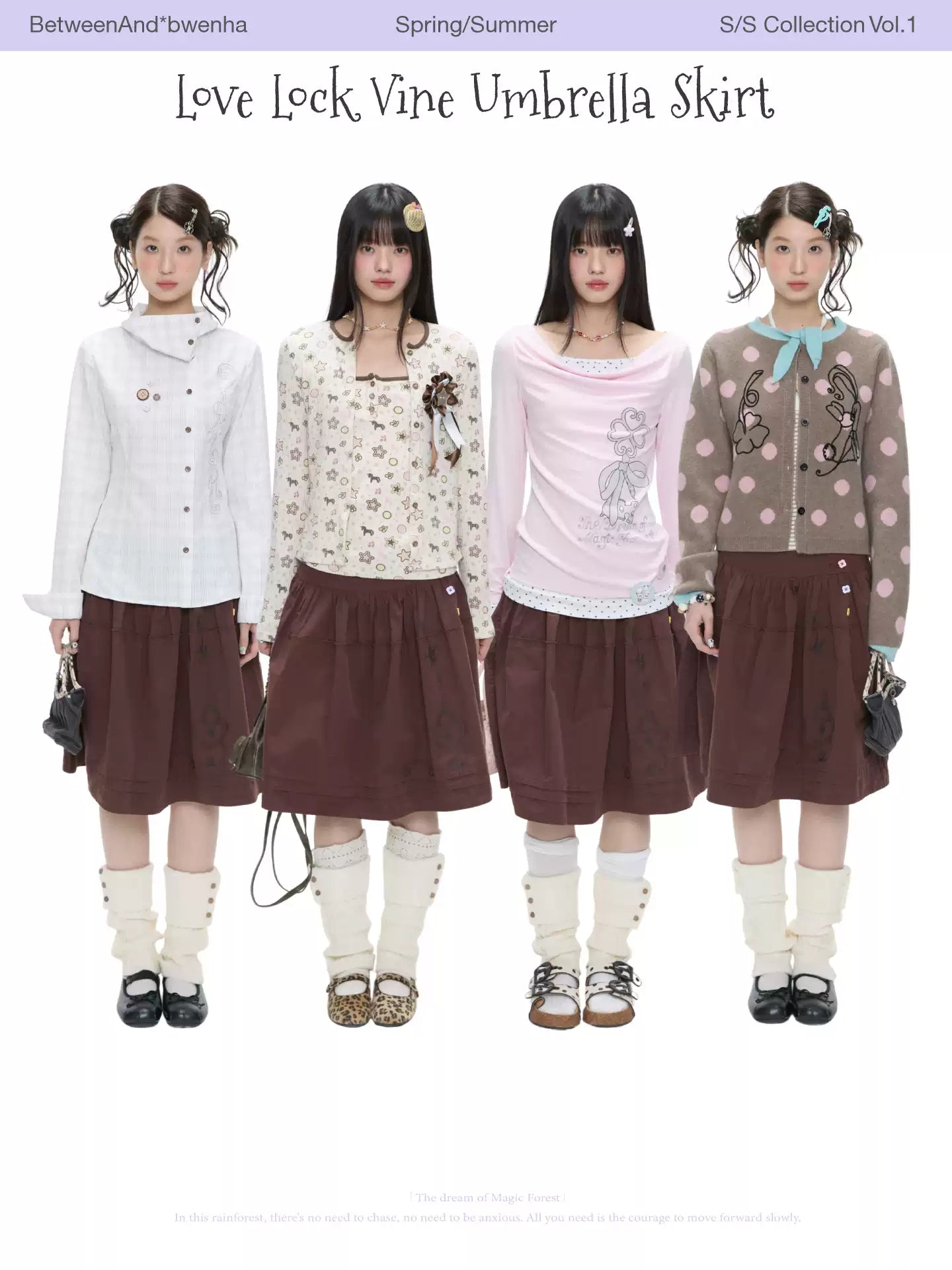 Love lock vine umbrella skirt