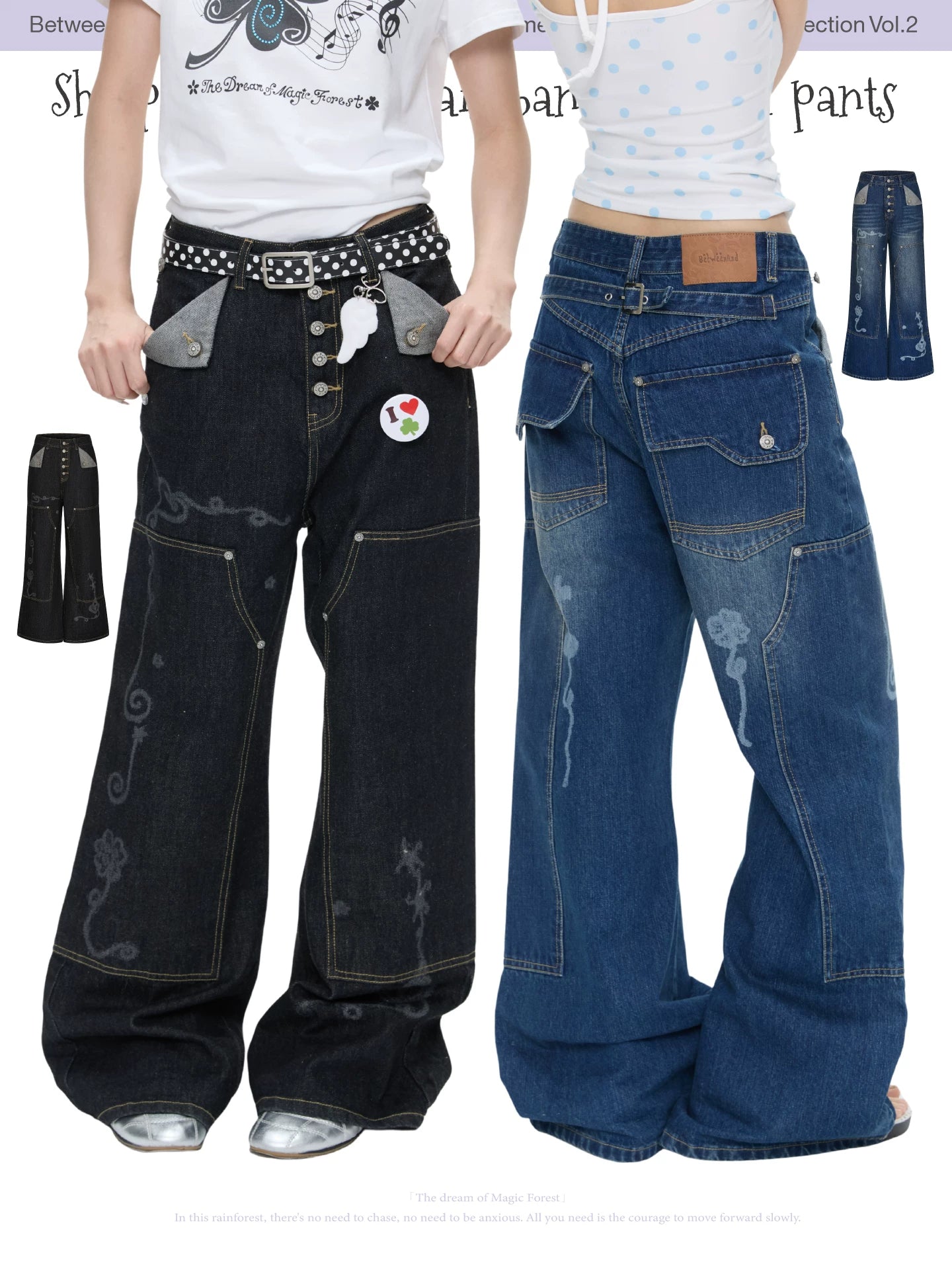 Shinpink printed waistband cropped pants