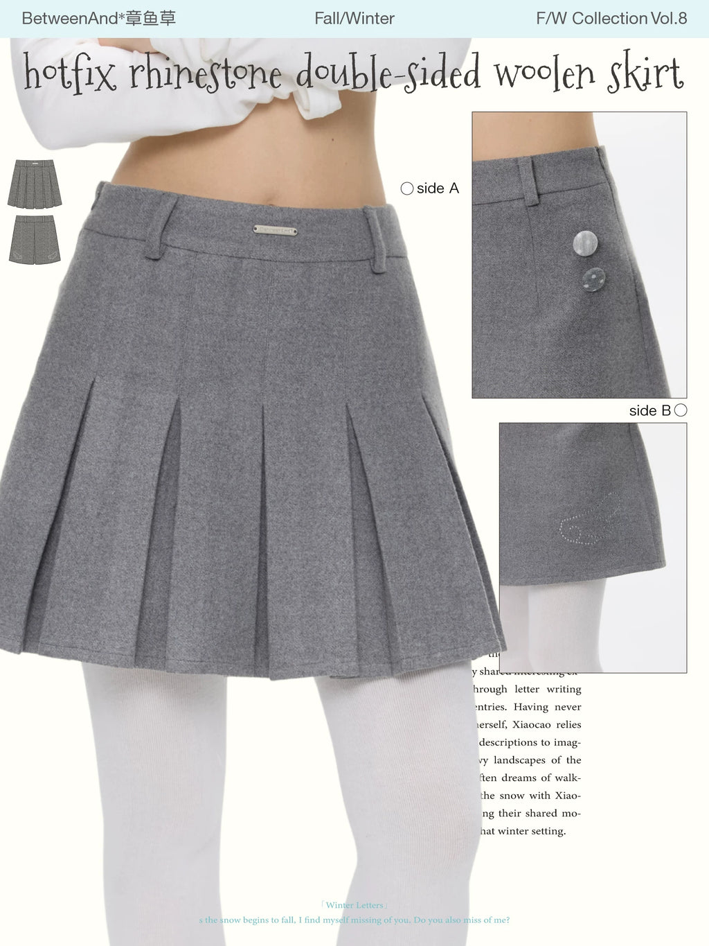 Hotfix rhinestone double-sided wooden skirt