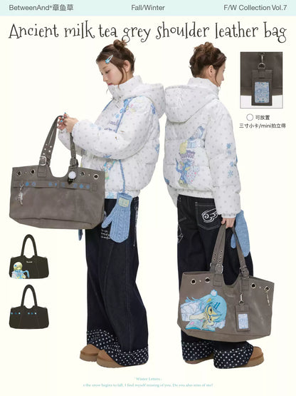 BetweenAnd x Octopus's Garden milk tea grey vintage bag (pre-order)