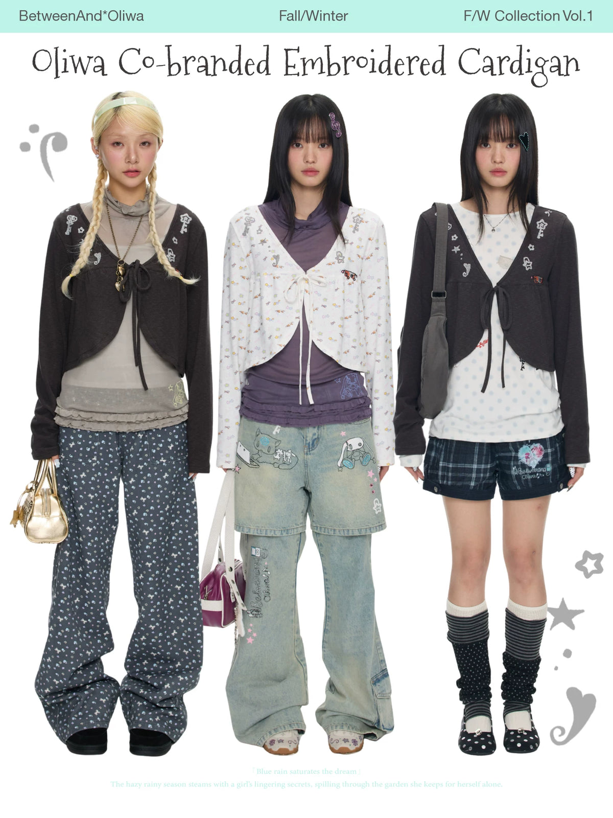 Oliwa co-branded embroidered cardigan