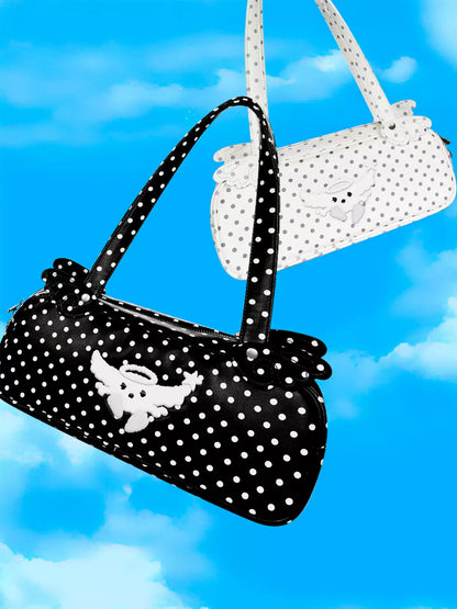 Polka-dot winged large-capacity shoulder bag