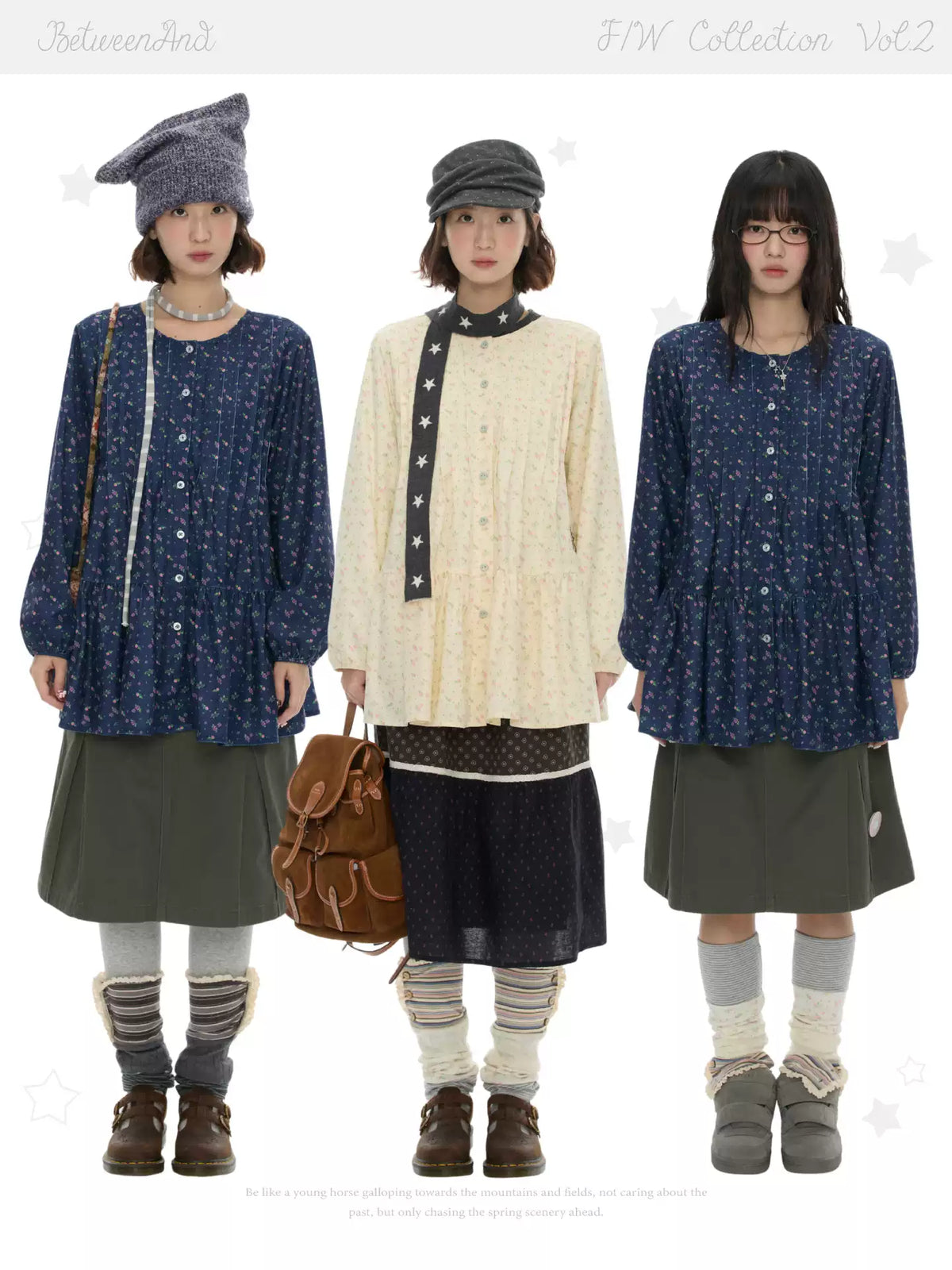 Floral long sleeve shirt dress with lantern sleeves