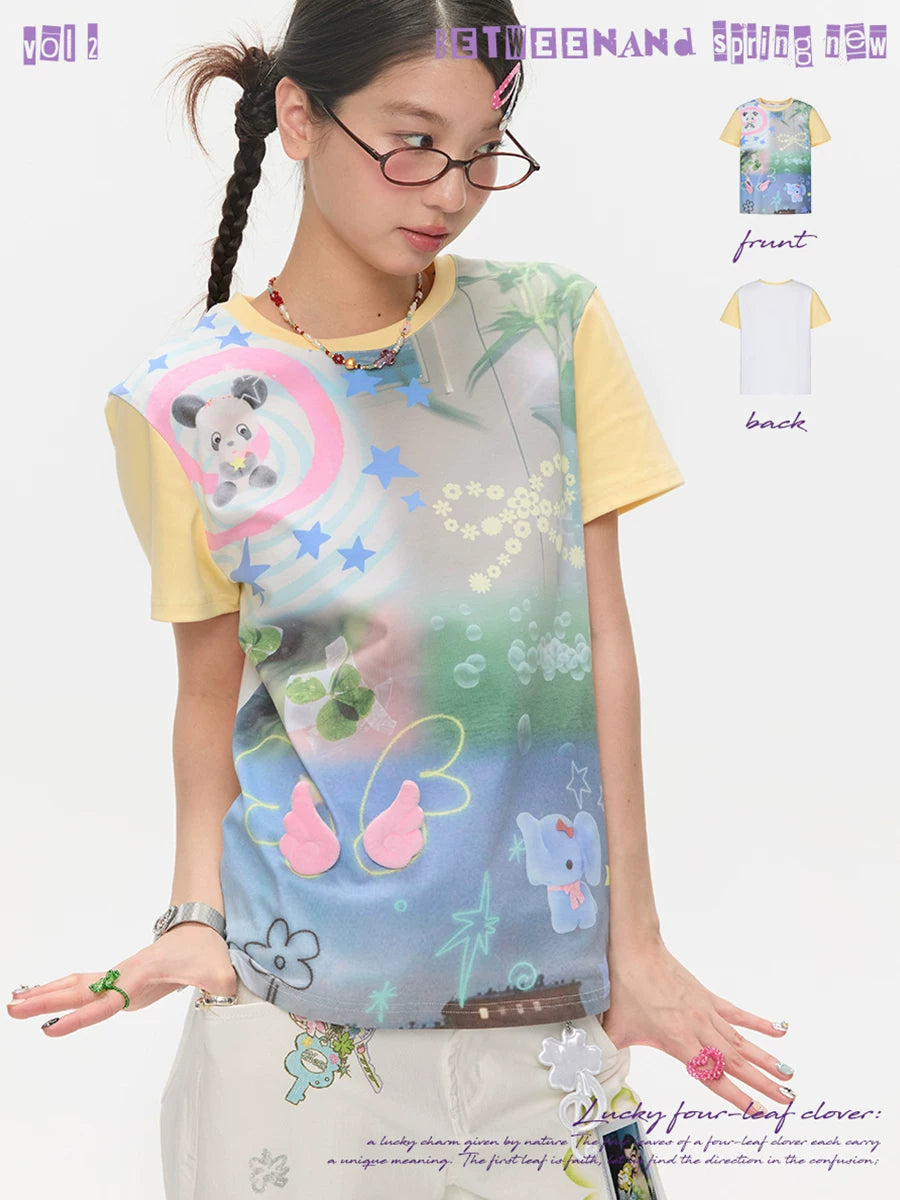 パッチワークドリームコアTシャツ