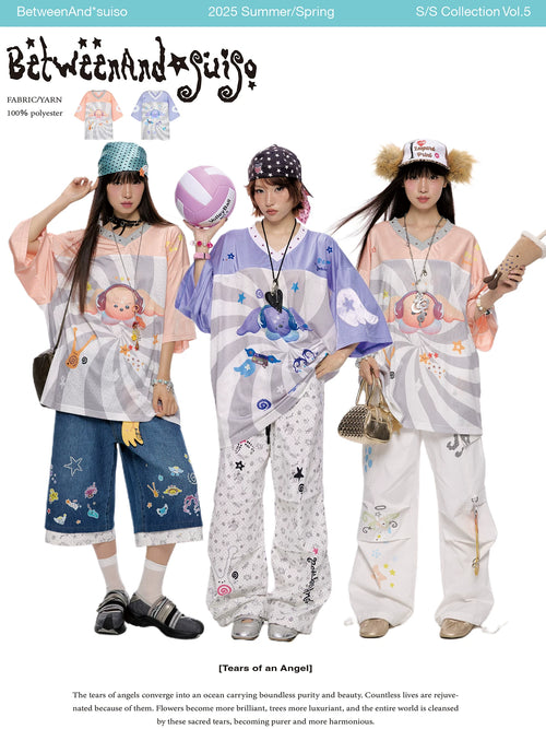 *Suiso collaboration angel wings jersey t-shirt