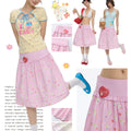 Fragmented flower low waist skirt