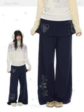 Twilight spread faux two-piece skirt pants