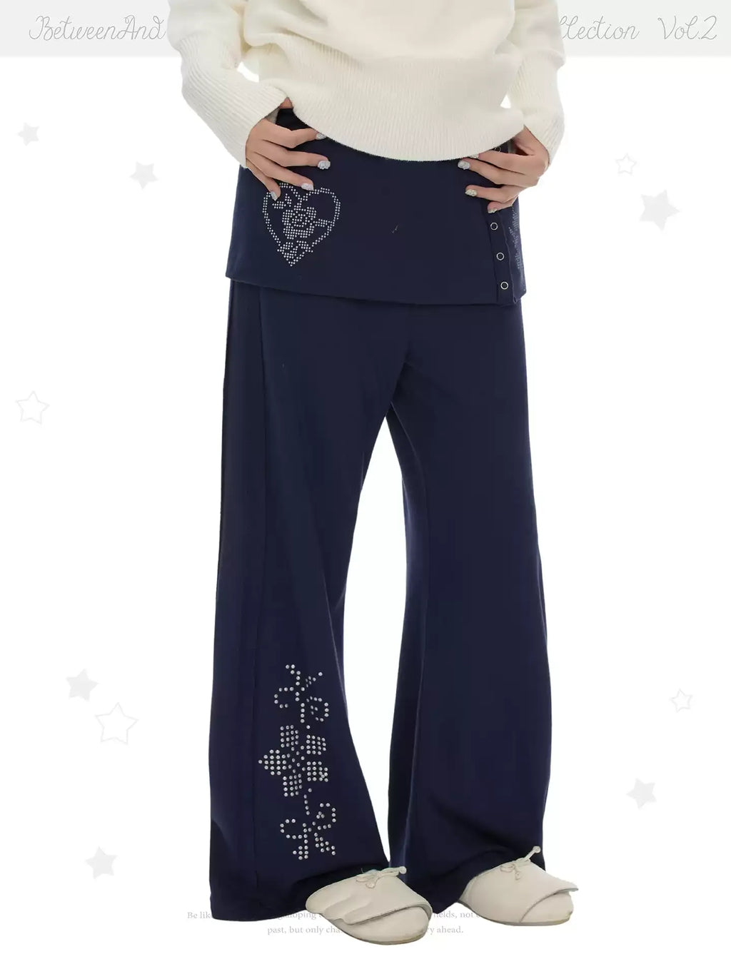 Twilight spread faux two-piece skirt pants