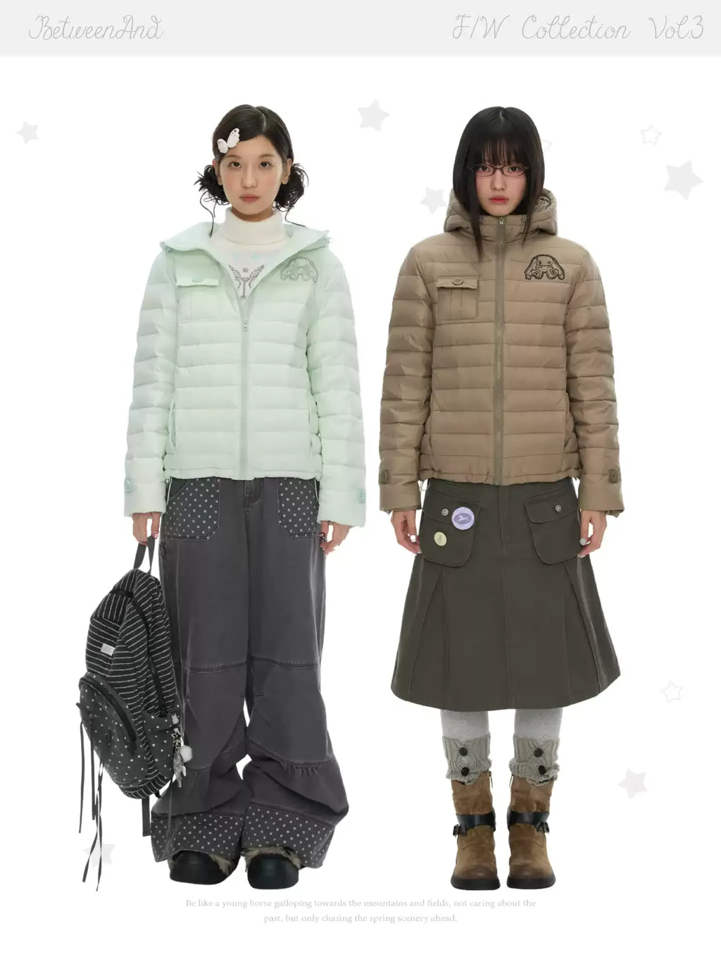 Winter fleece duck down hooded jacket