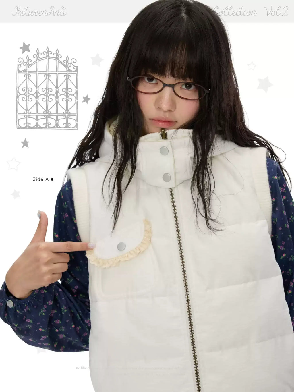 Reversible warm cotton vest