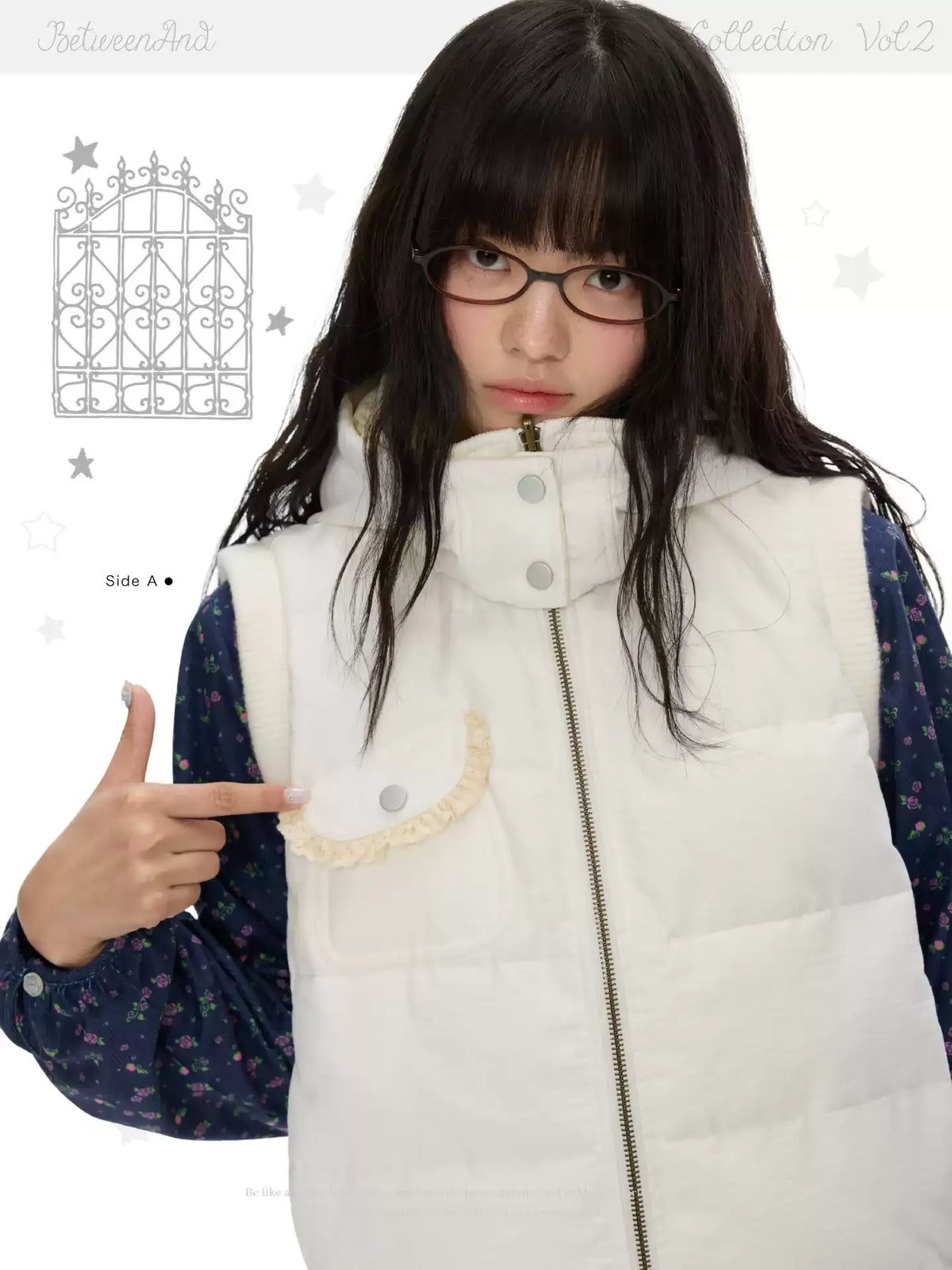 Reversible warm cotton vest